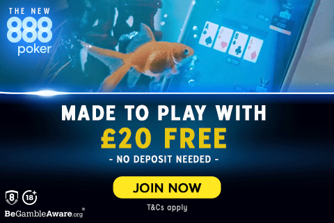 888 Poker - new player offer - £20 free no deposit needed